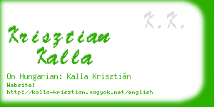 krisztian kalla business card